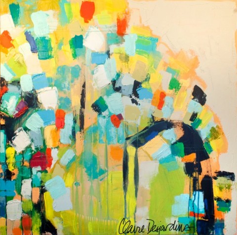 Desjardins_City Lights_acrylic on canvas_36x36 City Lights by Claire Desjardins