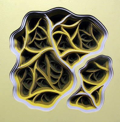 Clary_Radmiafungle Gestation Movement 6_acrylic and hand cut paper on panel Radmiafungle Gestation Movement 6 by Charles Clary