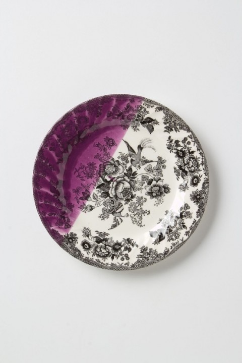 Dipped Toile Dessert Plates by Anthropologie
