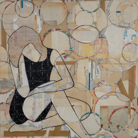 Maxwell_Circle of Thought_mixed media with resin on panel_48x48 Circle of Thought by Jane Maxwell