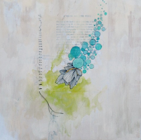 Occhipinti_Note on the Type_mixed media_12x12 Note on the Type by Lisa Occhipinti