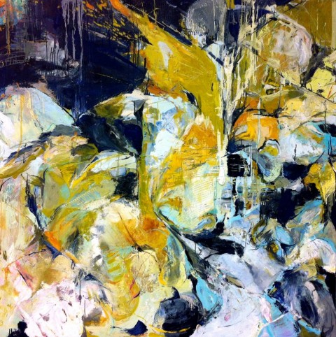 Wrobel_The World is a Waterfall_oil on canvas_77x77 The World is a Waterfall by Natalia Wrobel