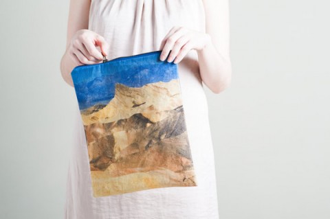 Desert Mountains Fold Over Clutch by Lee Coren